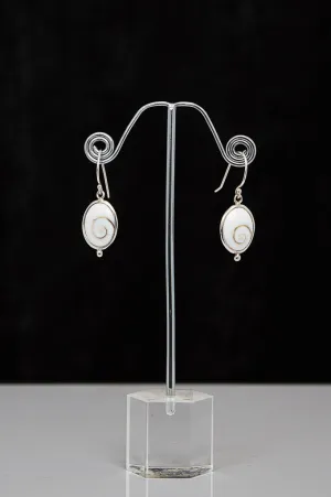 0014 round shell earrings