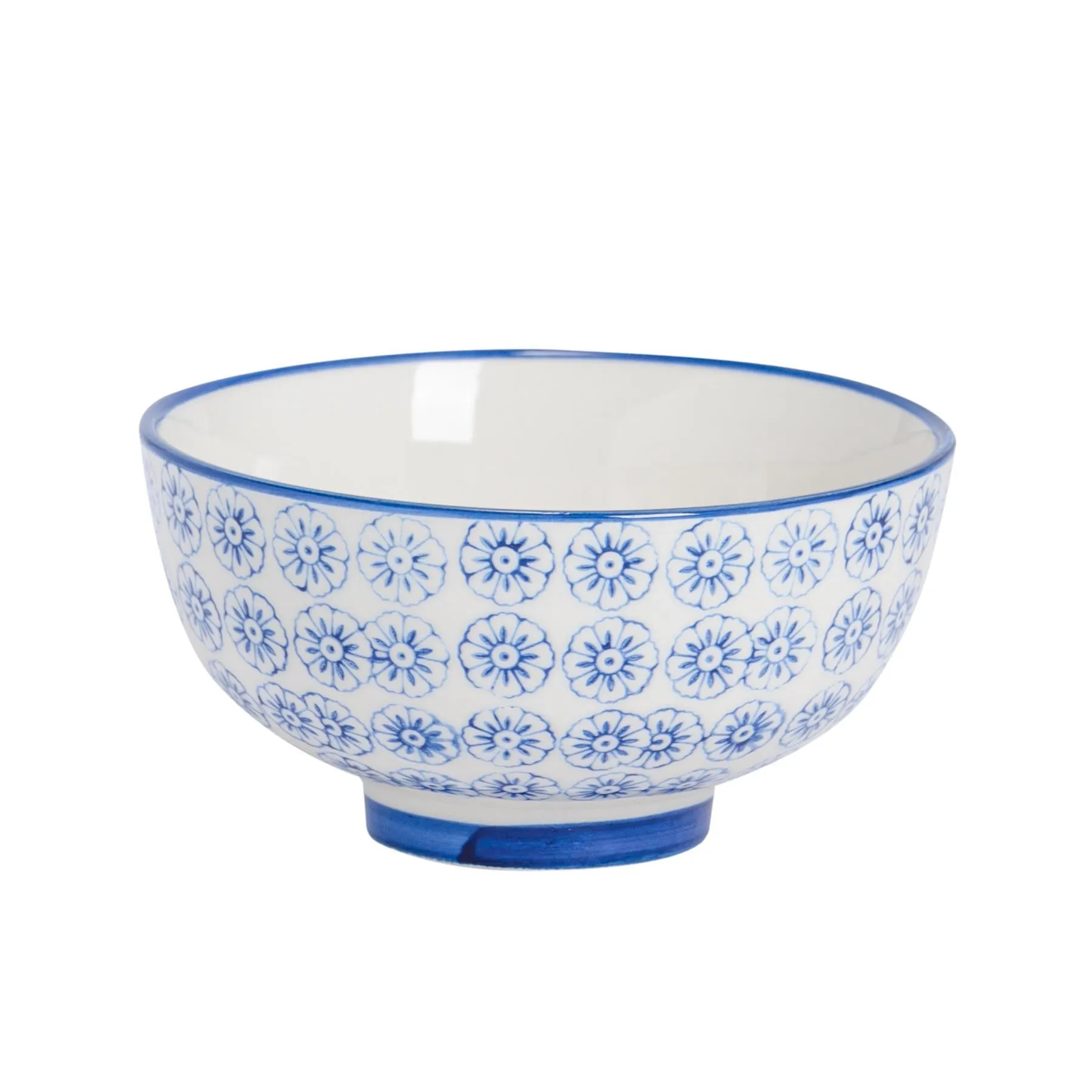 12cm Hand Printed China Rice Bowl - By Nicola Spring