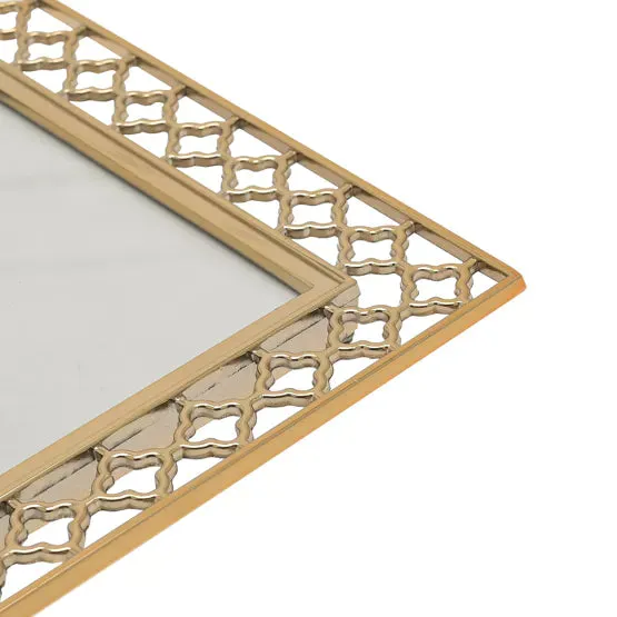 15957 -  Lattice Cut Metal Photo Frame - 5"x 7" - Widdop