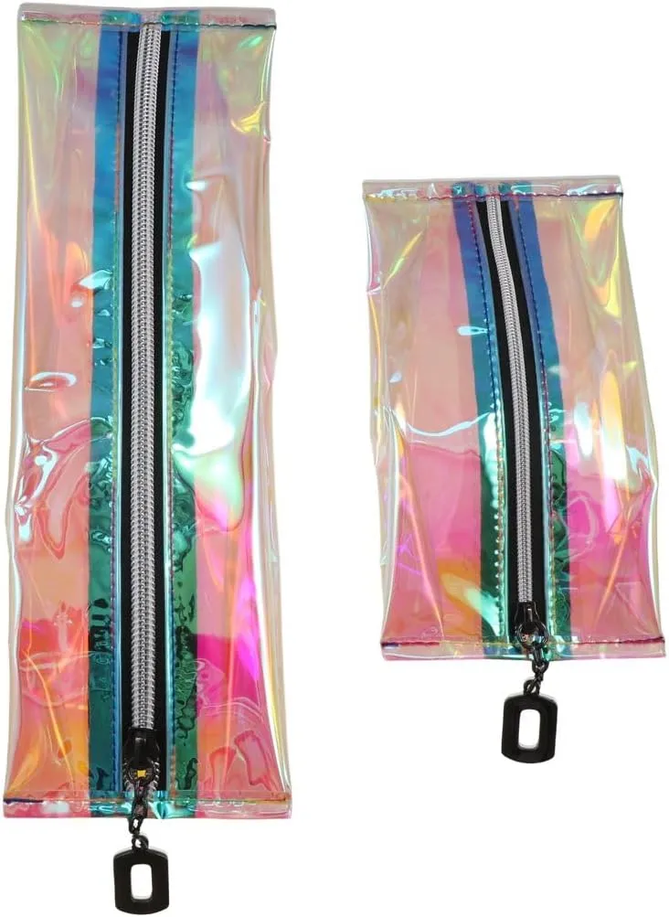 2 Pcs Clear Makeup Bag PVC Travel Toiletry Bag Zipper Pouch Outdoor Portable Cosmetic Bag Small Item Storage Bag for Women