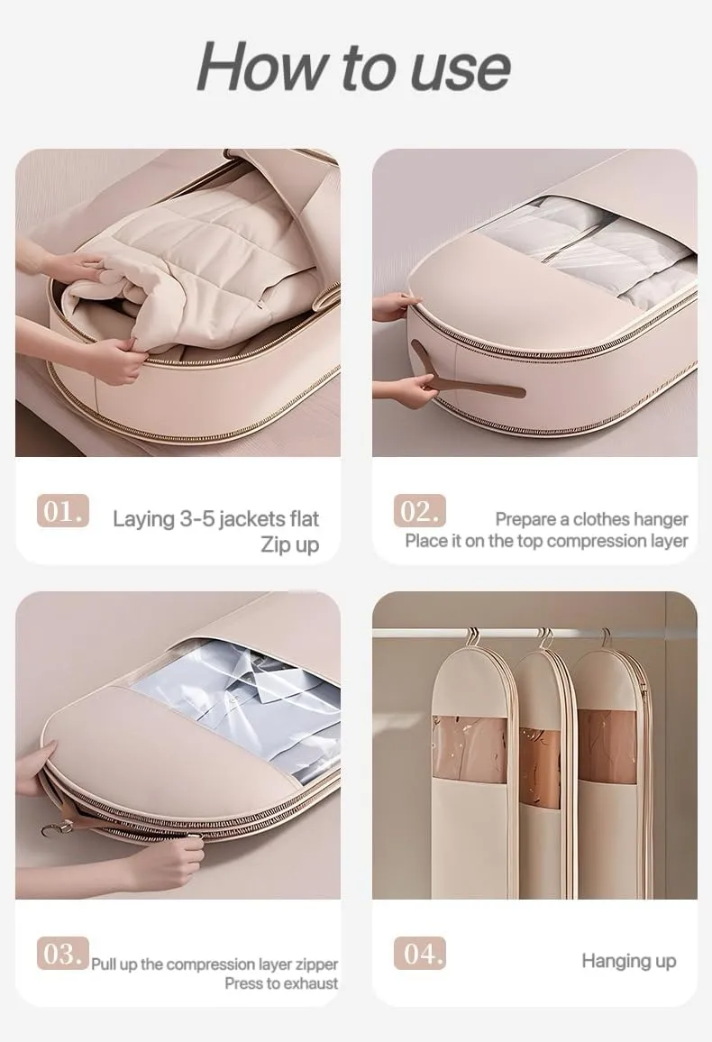 2 PCS Garment Bags Set for Hanging Clothes, 40" Suit Bags for Closet Storage, Dustproof Suit Cover Bags, Clothes Protectors Bag with zipper for Coats, Jackets, Shirts (M (2PCS))