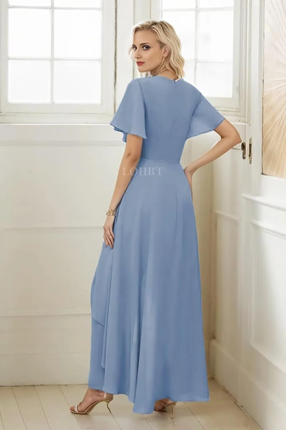 2 Pieces Mother of The Bride Pant Suits for Women Dressy Lace Appliques Chiffon Outfit Formal Jumpsuits Sets