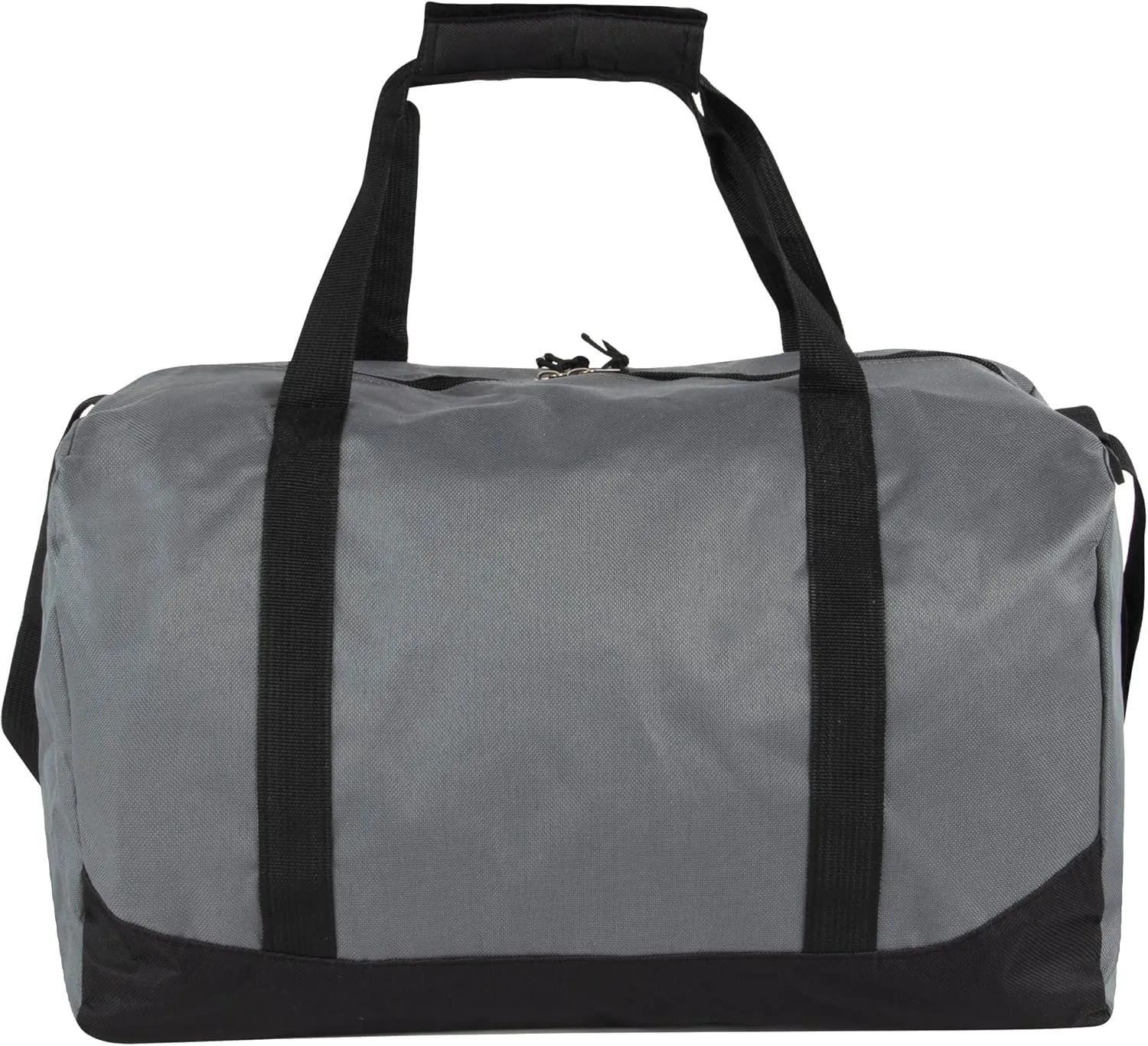 24 Pack Bulk Duffle Bags Wholesale by the Case for Homeless, Sports Teams, and Duffle Bags for Foster Kids (All Grey Pack)