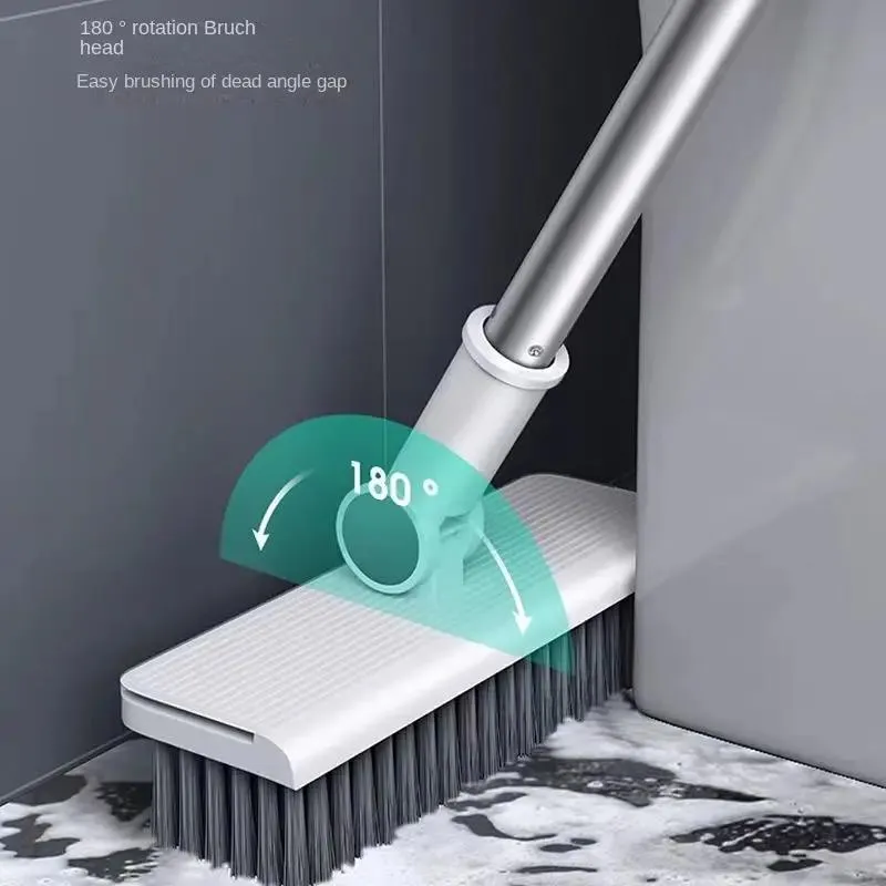 3 in 1 Broom with Dustpan Combo Set, Long Handle Broom and Dustpan Set Push Broom Heavy