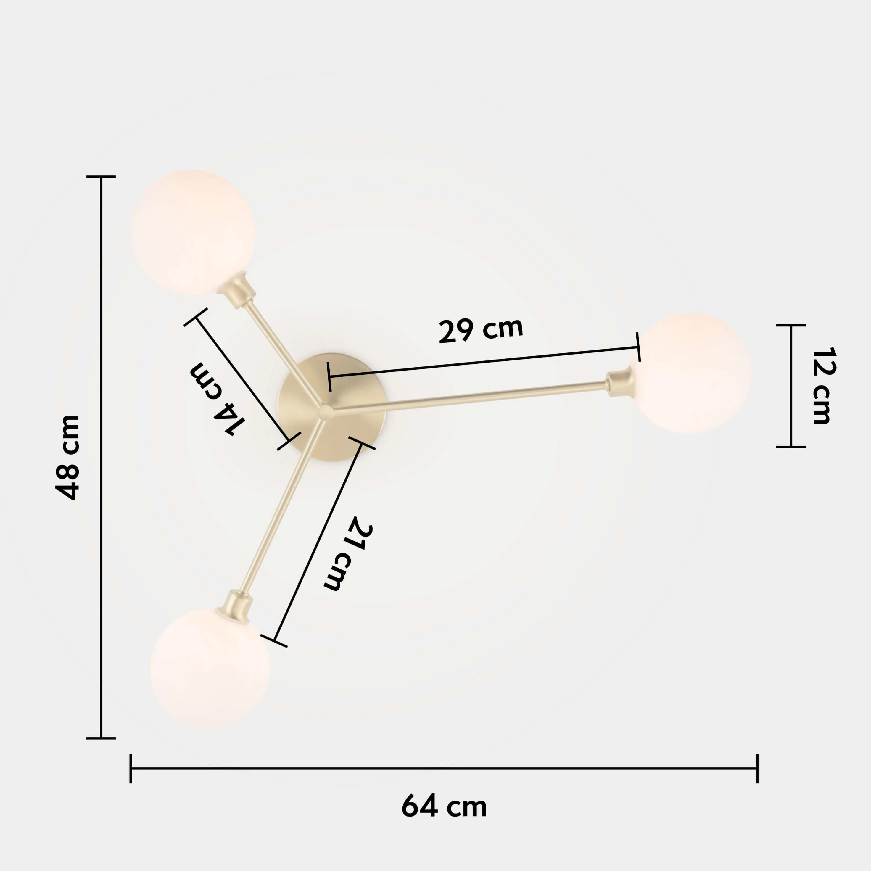 3 Light Flush Ceiling Light By Houseof