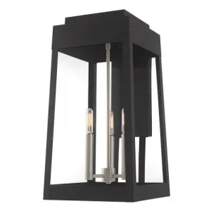 3 Lt Black Wall Lantern
