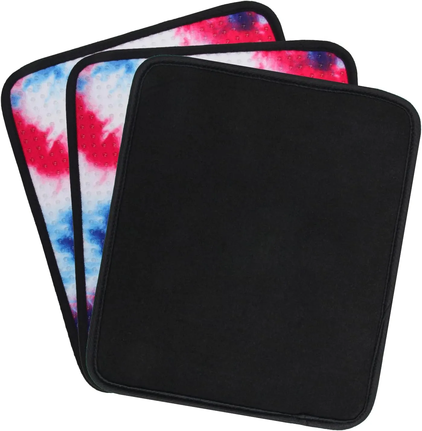 3 Pack Bowling Ball Towels, 10" x 8" Microfiber Bowling Shammy Accessories with Easy-Grip Dots Non-Slip (Colorful)
