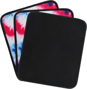 3 Pack Bowling Ball Towels, 10" x 8" Microfiber Bowling Shammy Accessories with Easy-Grip Dots Non-Slip (Colorful)
