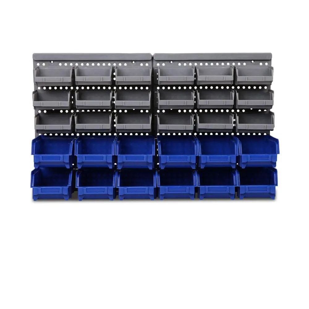 30 Bin Wall Mounted Rack Storage Organiser
