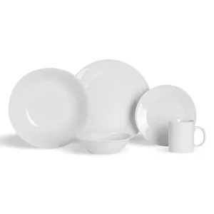 30pc White Dinner Set - By Argon Tableware
