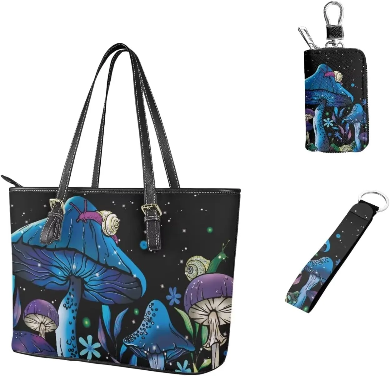 3Pcs Shoulder Bags Set Travel Bags Saddle Bag Purses for Women Car Key Fob Cover Key Holder