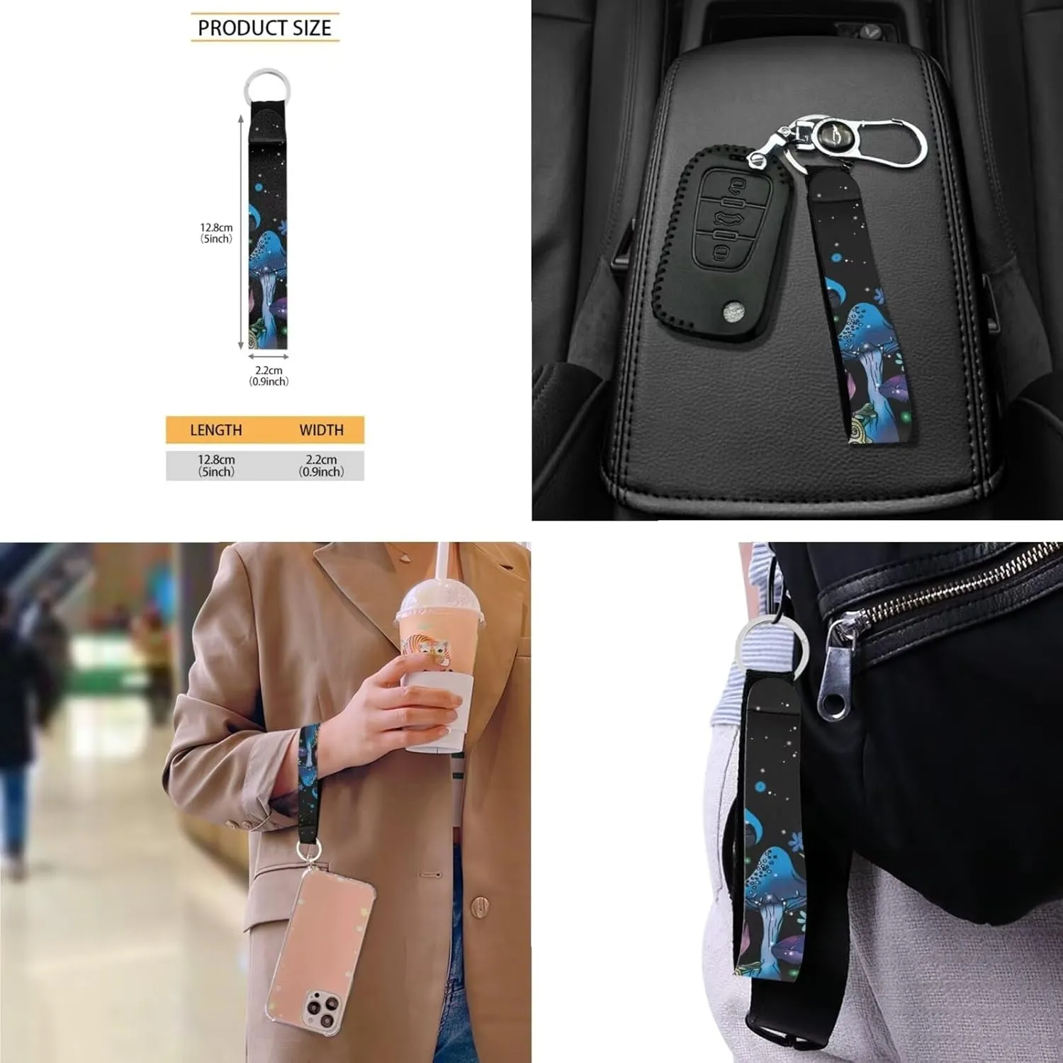 3Pcs Shoulder Bags Set Travel Bags Saddle Bag Purses for Women Car Key Fob Cover Key Holder