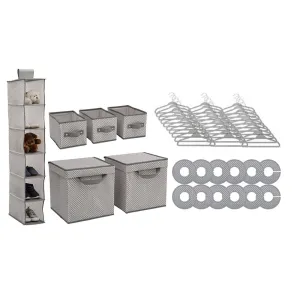 48 Piece Nursery Storage Set | Cool Grey Color | Delta Children Brand