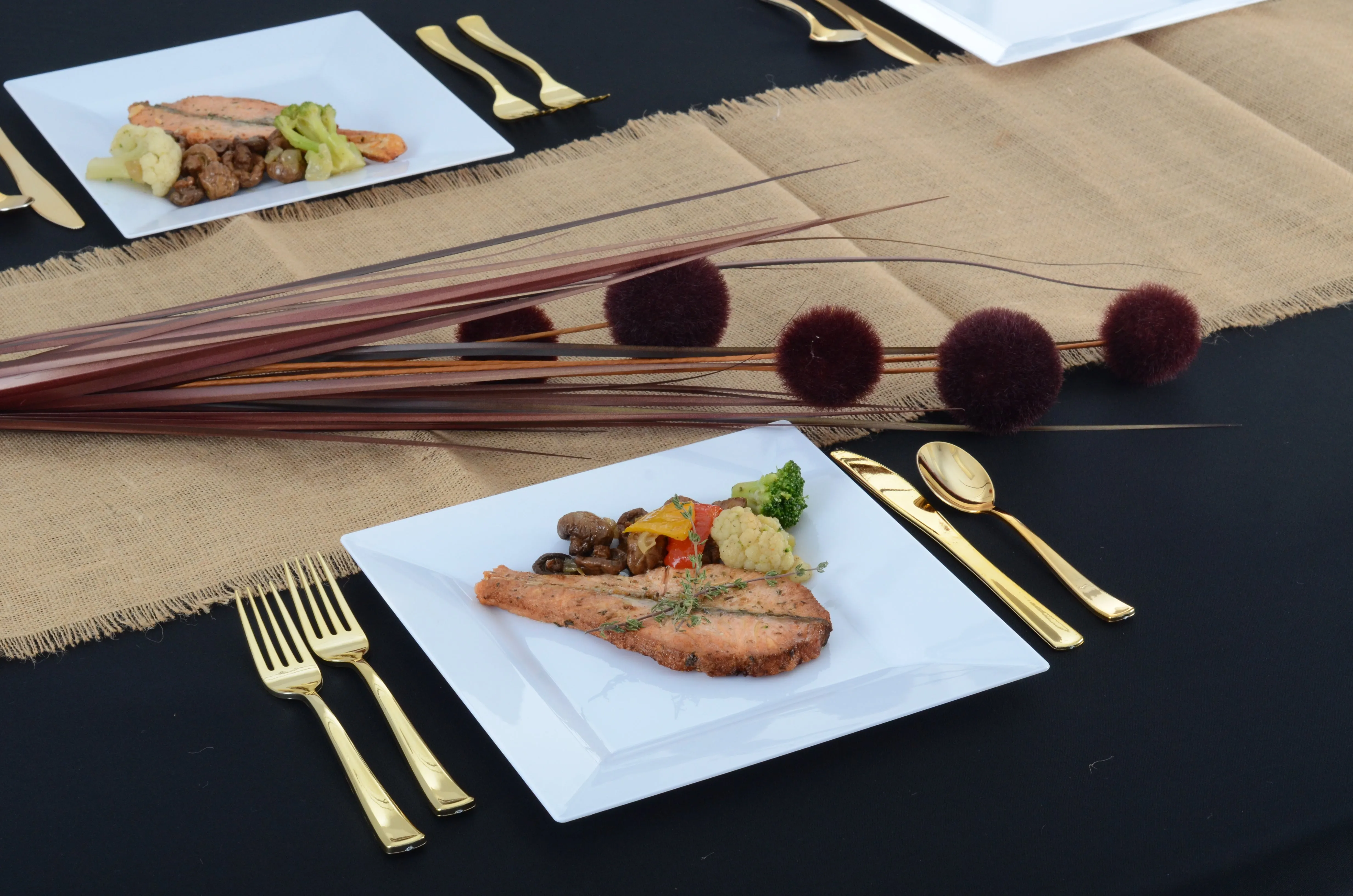 6.5" Plastic Square Dessert Plate (120/CS)