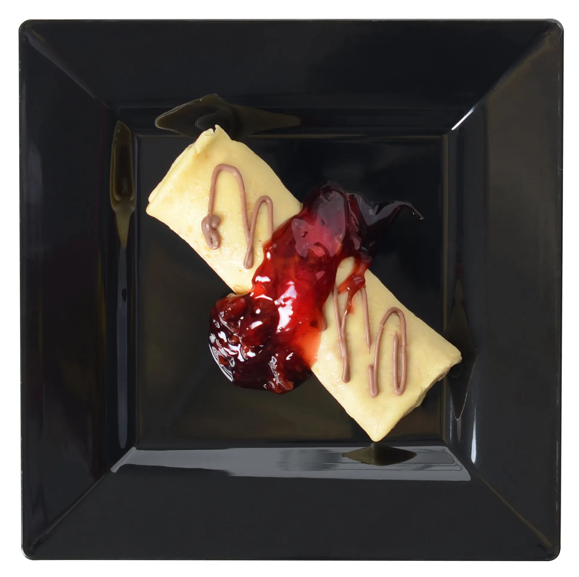 6.5" Plastic Square Dessert Plate (120/CS)