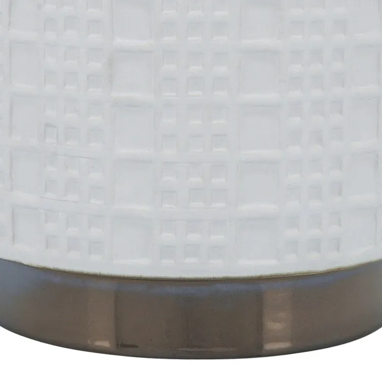 6"/8" Mesh Metallic Planters Set of 2 - White