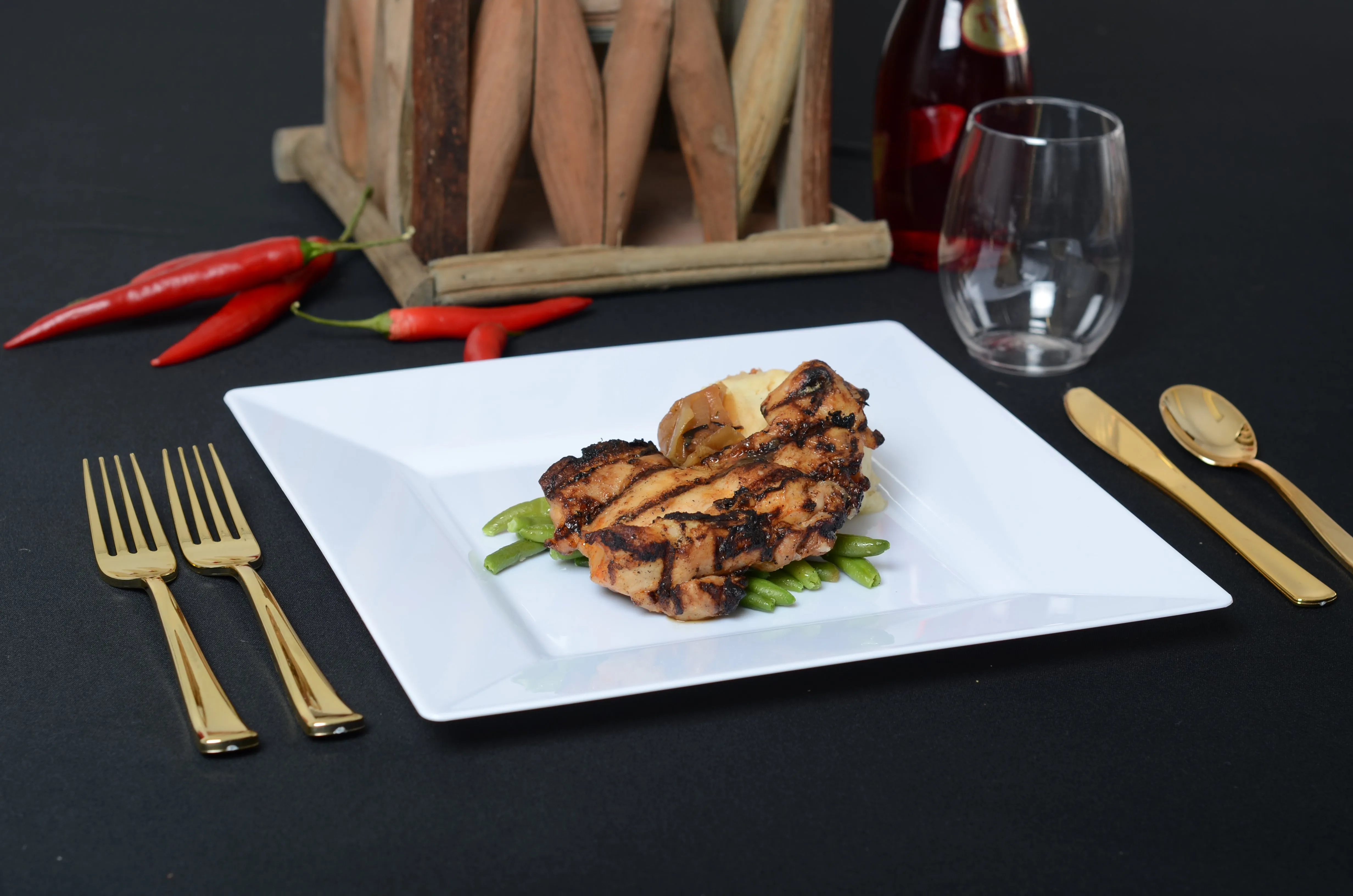 8" Plastic Square Salad Plate (120/CS)