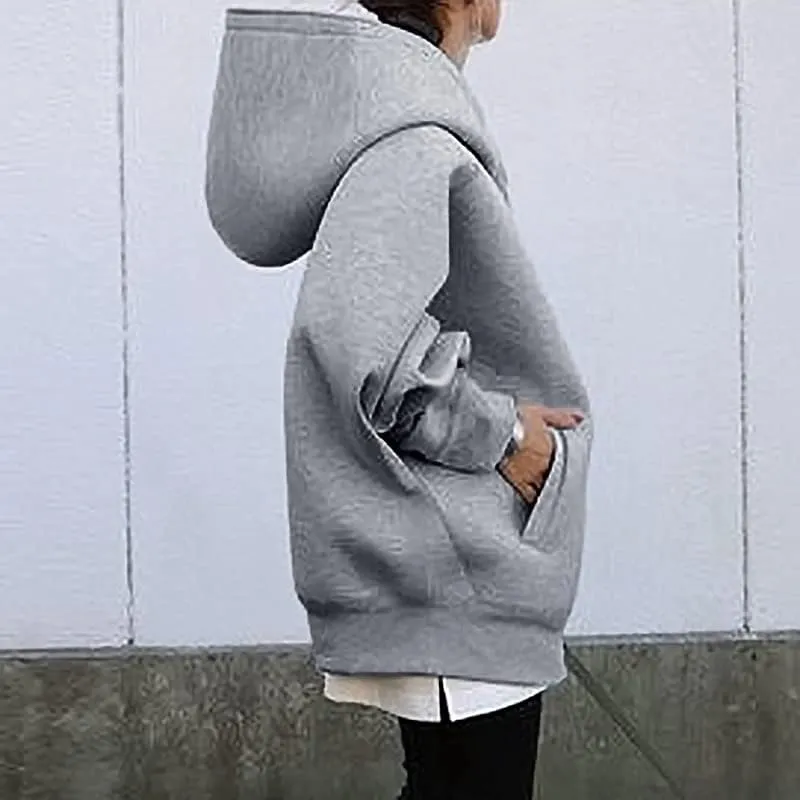 Akivide Womens Zip Up Oversized Hoodies Sweatshirt Long Sleeve Fall Winter Casual Loose Hooded Jacket with Pockets
