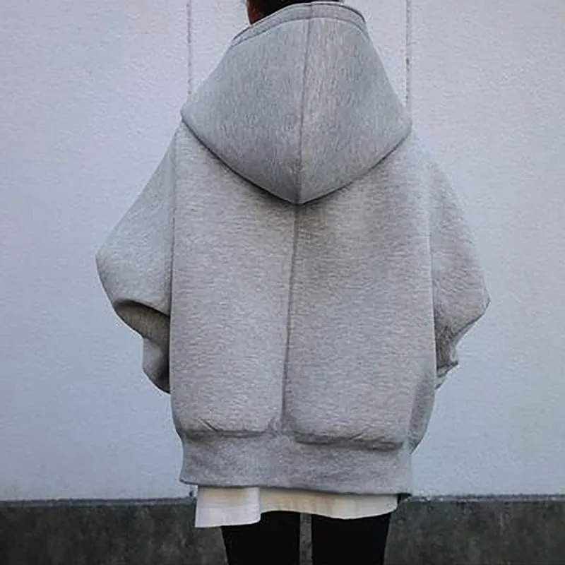 Akivide Womens Zip Up Oversized Hoodies Sweatshirt Long Sleeve Fall Winter Casual Loose Hooded Jacket with Pockets