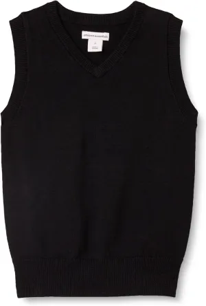 Amazon Essentials Boys and Toddlers' Uniform Cotton V-Neck Sweater Vest, Multipacks