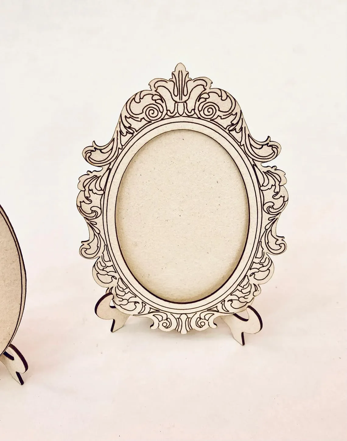 American Elm Vintage Oval Frames Set for Crafting - 2 Style Frame Pieces for DIY Projects, Home Décor