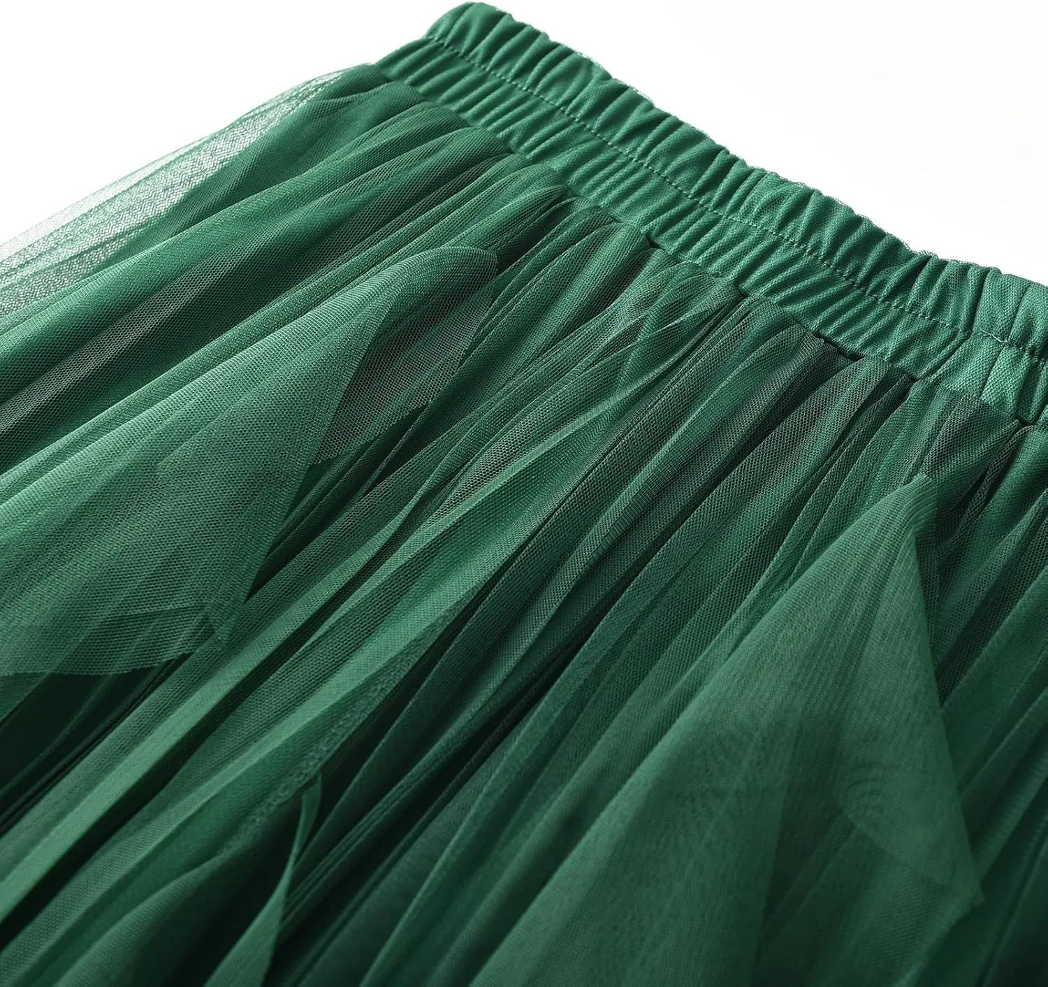Apocrypha Womens A-Line Skirt Pleated Tulle Maxi Skirt Dance Party Casual Skirt