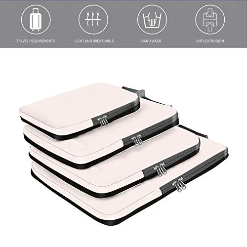 BAGAIL 4 Set Compression Packing Cubes Organizers