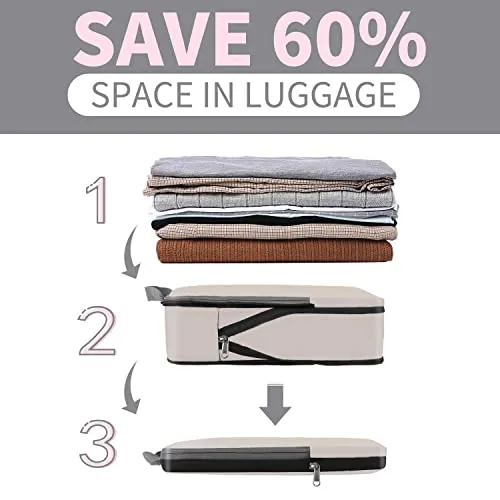 BAGAIL 4 Set Compression Packing Cubes Organizers