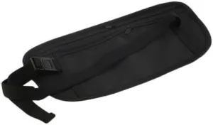 Black Travel Waist Pouch for Passport Money Belt Bag Hidden Security Wallet Us