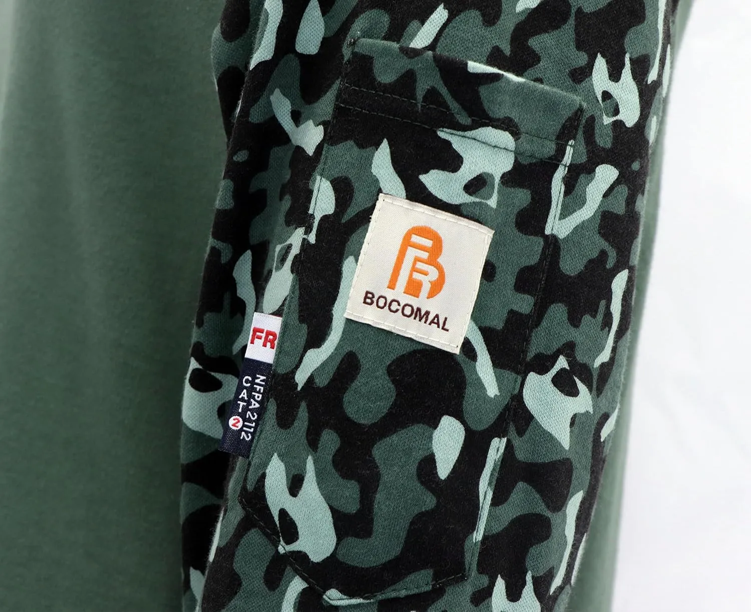 BOCOMAL FR Hooded T Shirts 7.1oz Flame Resistant FR Shirt NFPA2112 CAT2 Fire Retardant Work Hoodies