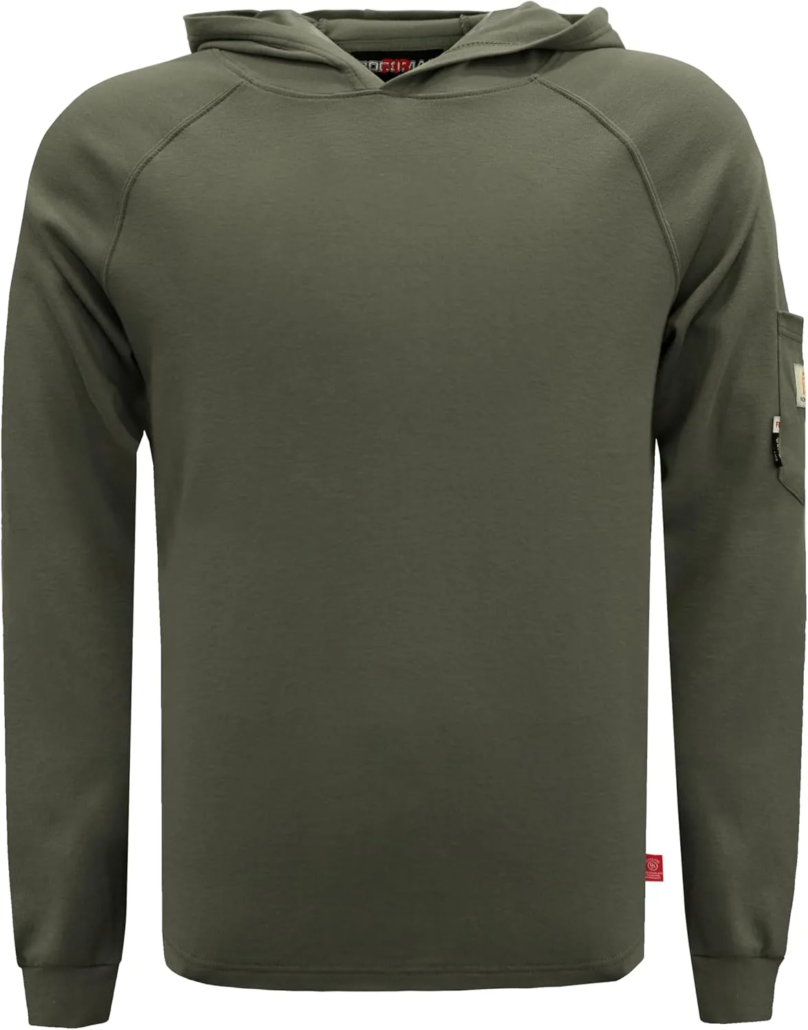 BOCOMAL FR Hooded T Shirts 7.1oz Flame Resistant FR Shirt NFPA2112 CAT2 Fire Retardant Work Hoodies