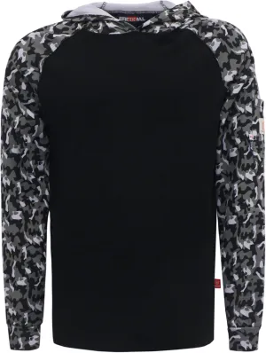 BOCOMAL FR Hooded T Shirts 7.1oz Flame Resistant FR Shirt NFPA2112 CAT2 Fire Retardant Work Hoodies