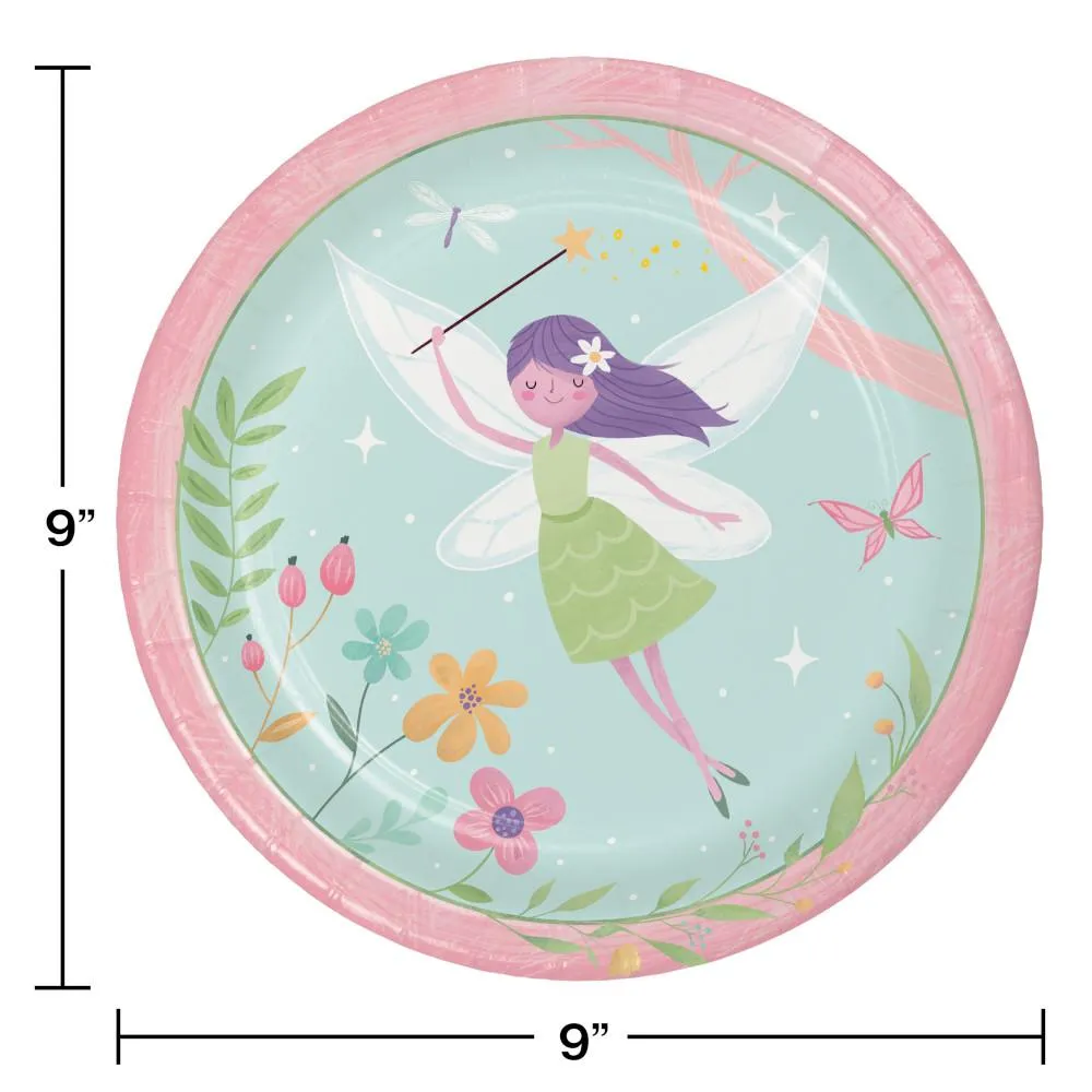 Bulk Fairy Forest Paper Dinner Plates (96 per Case)