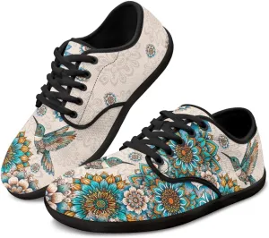Butterfly Women Barefoot Shoes Mesh Lace Up Sneaker Minimalist Barefoot Sneakers Wide Toe Box Zero Drop Sole Running Shoes