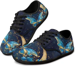 Butterfly Women Barefoot Shoes Mesh Lace Up Sneaker Minimalist Barefoot Sneakers Wide Toe Box Zero Drop Sole Running Shoes