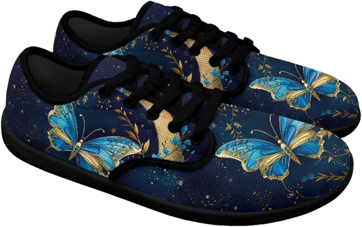Butterfly Women Barefoot Shoes Mesh Lace Up Sneaker Minimalist Barefoot Sneakers Wide Toe Box Zero Drop Sole Running Shoes