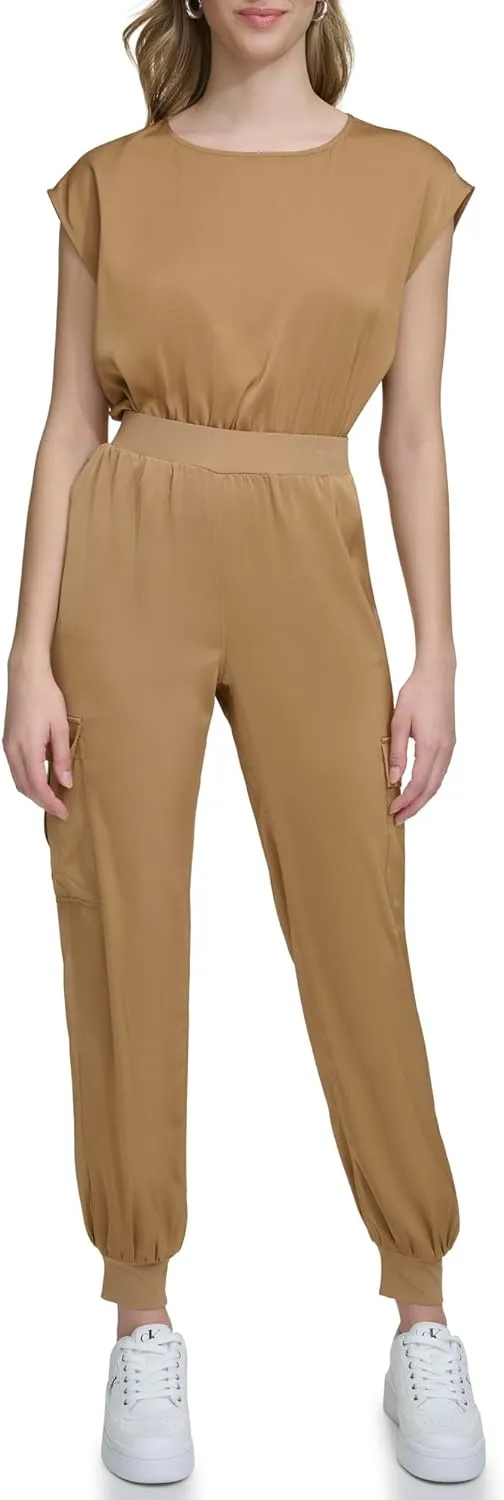Calvin Klein Women's Woven Pull on Jogger Pant