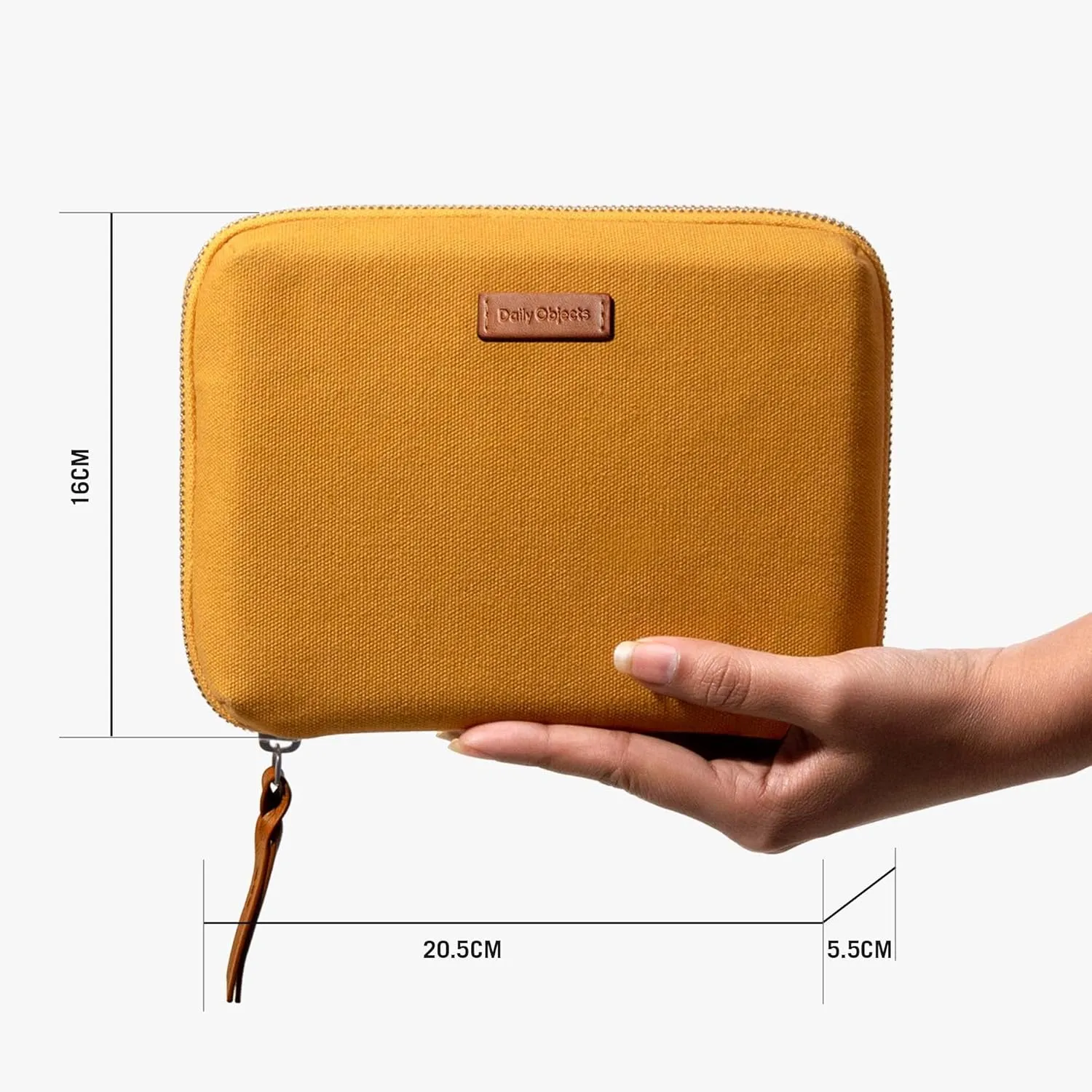 Canvas Large Travel Digital Accessories Storage Bag, Stylish Portable Gadget Organizer Case, Essential, Zippered Tech Kit Organizer Pouch - Yellow