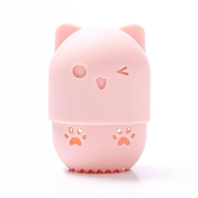 Cat Powder Makeup Blender Holder