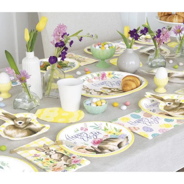 Classic Happy Easter Paper Party Plates x 8