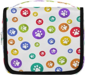 Colorful Pet Pows Hanging Travel Toiletry Bag Cosmetic Bag Portable Wash Bag with Hook for Bathroom Accessories Toiletries Cosmetics