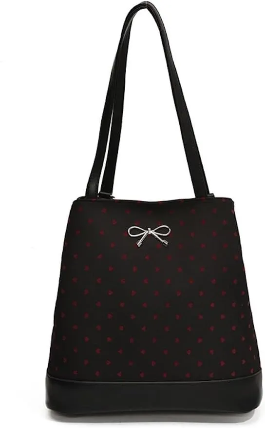 Coquette Backpack Purse Polka Dot Shoulder Bag Bowknot Bucket Bags for Women Coquette Stuff Y2k Stuff