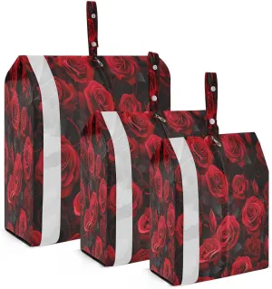 Crimson Rose Compression Packing Cubes Large Travel Packing Cubes Luggage Organizers for Suitcases Travel Bag for Women Travel Accessories