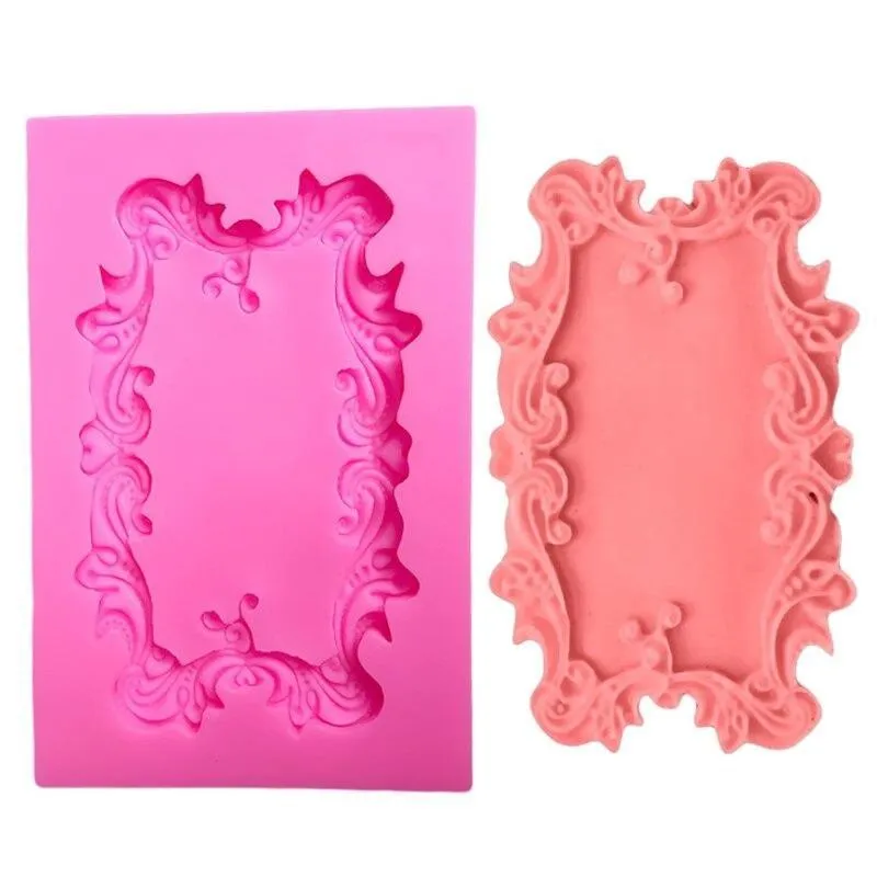 Cube Picture Frame Silicone Fondant & Chocolate Mold