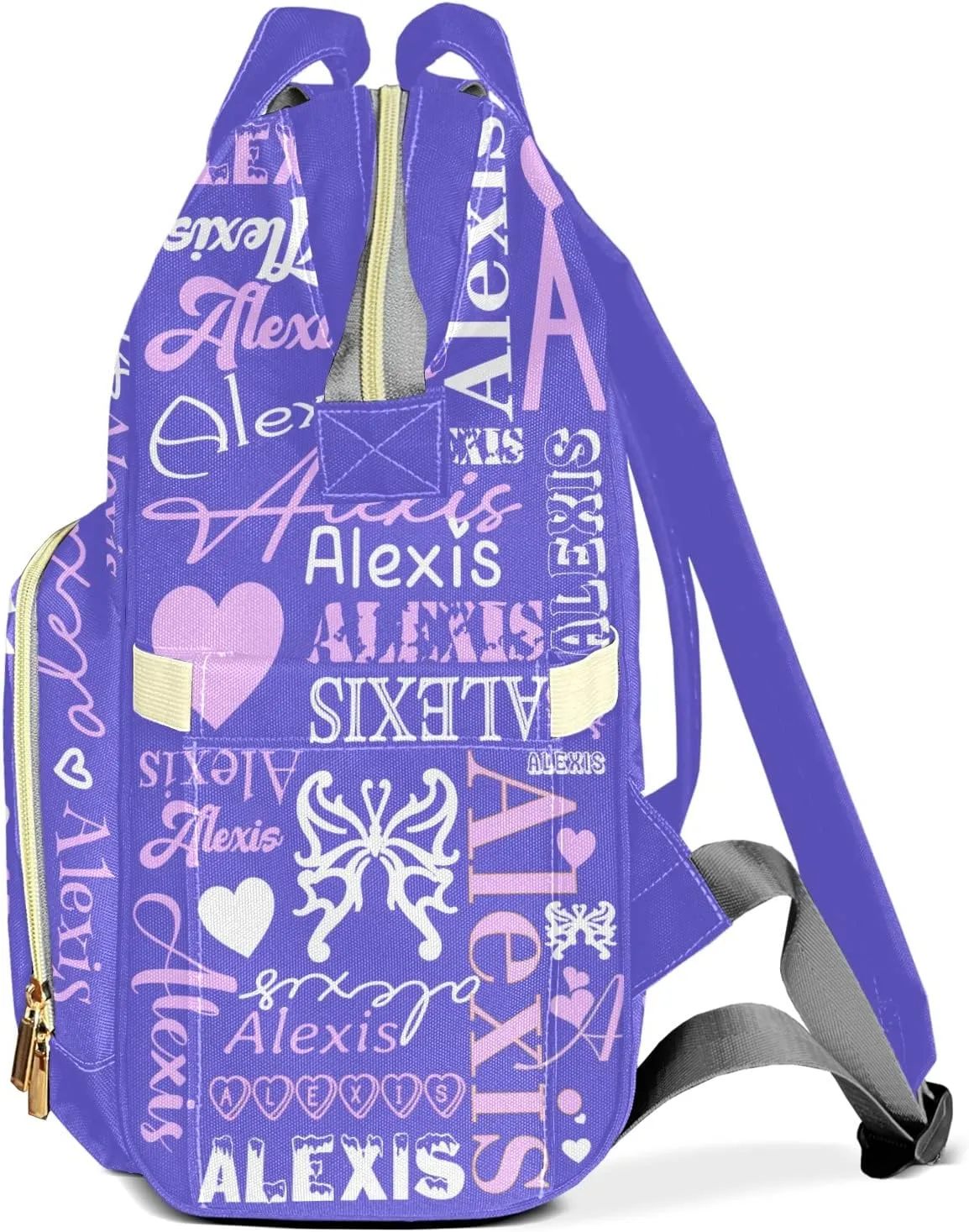 Custom Diaper Bags Purple Pink Backpack Personalized Boy Girl Mommy Bags Gifts for Father Mother