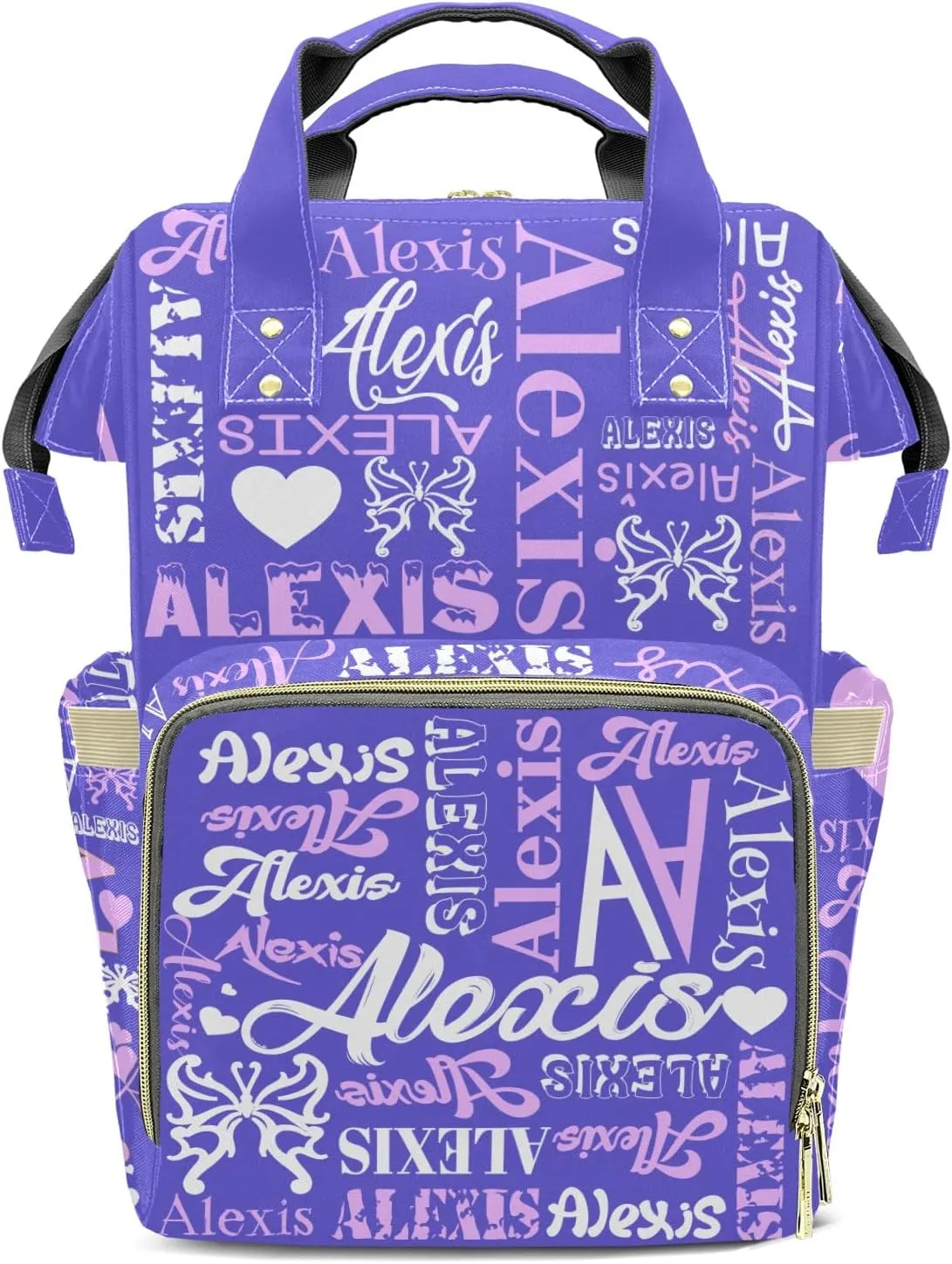 Custom Diaper Bags Purple Pink Backpack Personalized Boy Girl Mommy Bags Gifts for Father Mother
