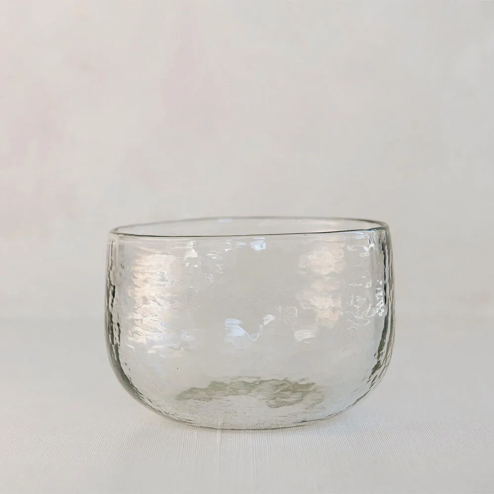 Dimpled Glass Bowl