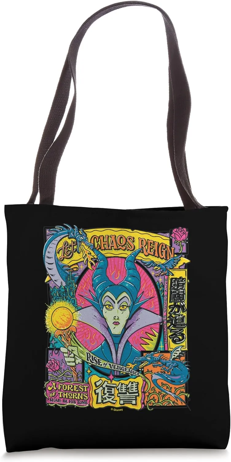 Disney Villains Maleficent Let Chaos Reign Vintage Tote Bag
