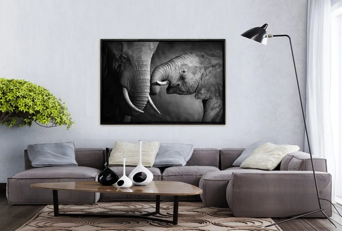 Elephant Touch | Canvas Wall Art Print