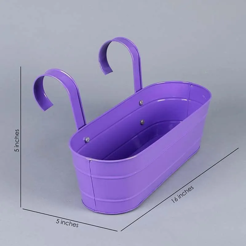 Funky Planter Set- White/Purple